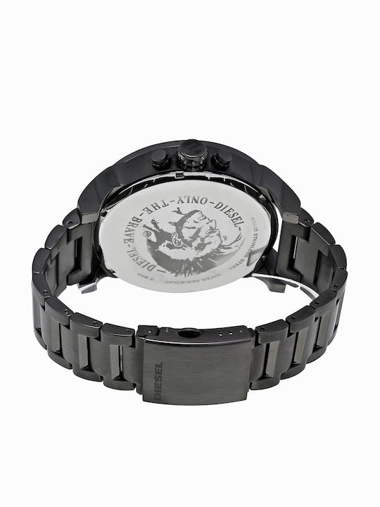 Diesel Mr Daddy 2.0 Мъжки Часовник 57mm Хронограф На Батерия С Черна Метална Гривна