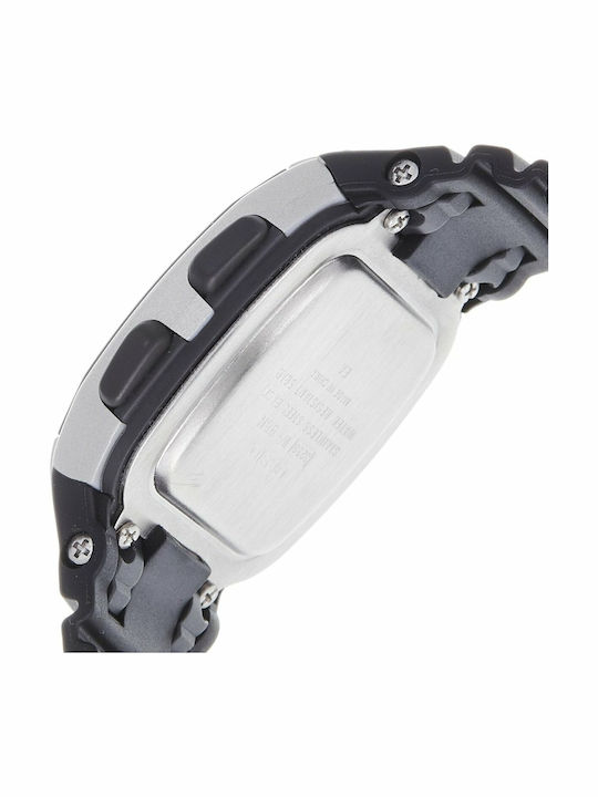 Casio Ceas Digital Pentru Bărbați 36mm Cu Baterie Și Curea Din Cauciuc Neagră