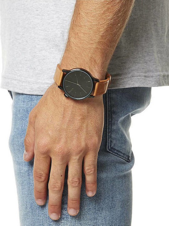 Komono Winston Regal Men's Watch 41mm Battery with Brown Leather Strap