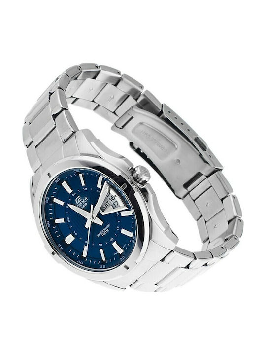 Casio Edifice Ceas Bărbați 43mm cu Baterie și Brățară Din Metal Argintie