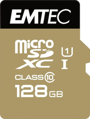 Emtec Gold+ microSDXC 128GB Klasse 10 U1 UHS-I mit Adapter