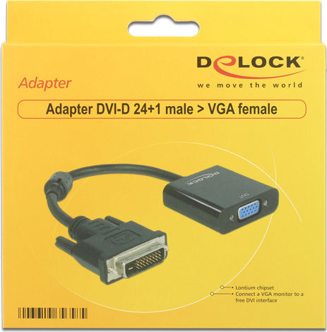 DeLock Μετατροπέας DVI-D male σε VGA female 1τμχ 65658