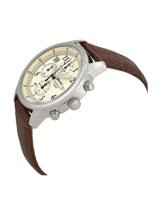 Seiko Uhr Chronograph Batterie mit Braun
