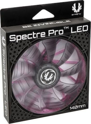 BitFenix Spectre Pro LED Case Fan 140mm (1200rpm / 86.73cfm) με Μωβ Φωτισμό και Σύνδεση 3-Pin