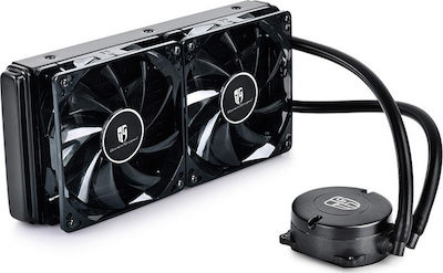 Deepcool Maelstrom 240T Red Wasserkühlungssystem für Prozessoren Doppelter Ventilator 120mm für Socket / / / /1/2/0/0/ /1/1/5/x/ mit RGB Beleuchtung Schwarz
