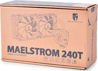 Deepcool Maelstrom 240T Red Wasserkühlungssystem für Prozessoren Doppelter Ventilator 120mm für Socket / / / /1/2/0/0/ /1/1/5/x/ mit RGB Beleuchtung Schwarz