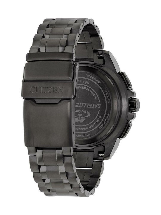 Citizen Promaster Satellite Wave Herrenuhr 47mm Eco - Antrieb mit Schwarz Metallarmband