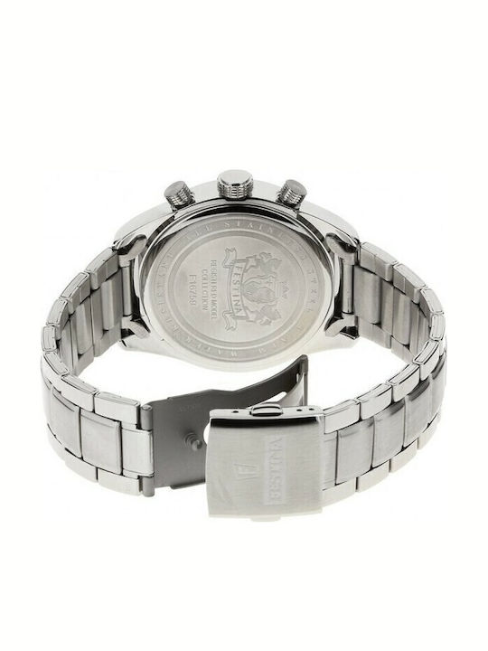 Festina Men's Watch 44mm Chronograph Battery with Silver Metal Bracelet