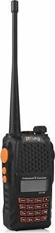 Pofung UV-6R UHF/VHF Wireless Transceiver 5W with Monochrome Display Black