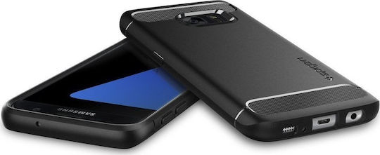 Spigen Rugged Armor Задна корица Силикон 1.2мм Черен (Galaxy S7)
