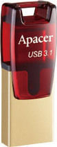 Apacer AH180 32GB USB 3.1 Stick with connection USB-A & USB-C Red