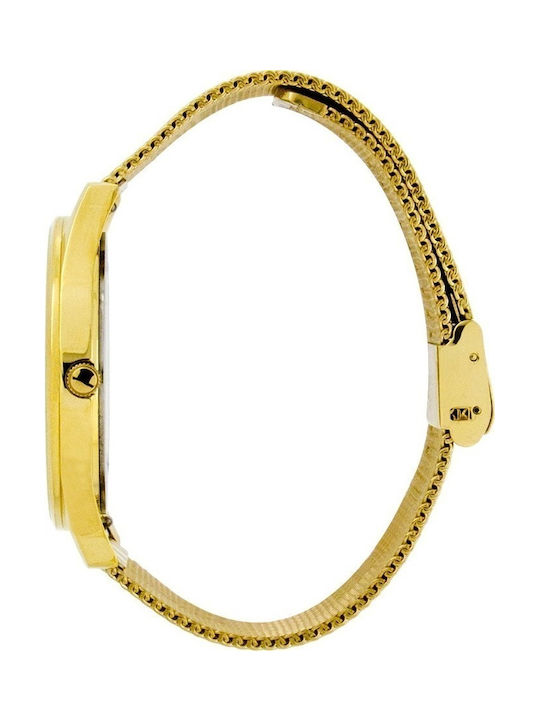 Dukudu Bente Watch with Gold Metal Bracelet