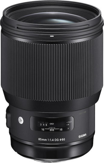 Sigma Full Frame Camera Lens 85mm f/1.4 DG HSM Art Telephoto for Nikon F Mount Black