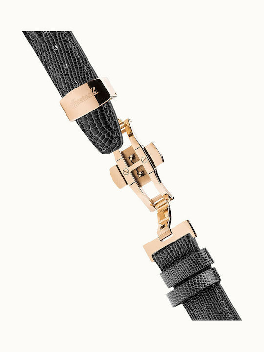 Ingersoll Grafton Automatic Ανδρικό Ρολόι 42mm Χρονογράφος Αυτόματο με Μαύρο Δερμάτινο Λουράκι