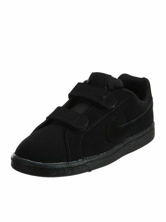 Court Royale Psv Παιδικά Sneakers Ανατομικά με Σκρατς Μαύρα