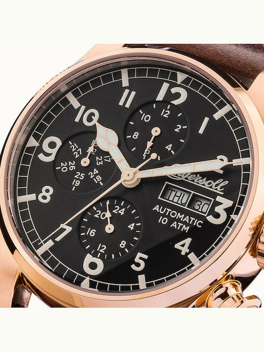 Ingersoll Armstrong Automatic Ρολόι Αυτόματο με Δερμάτινο Λουράκι