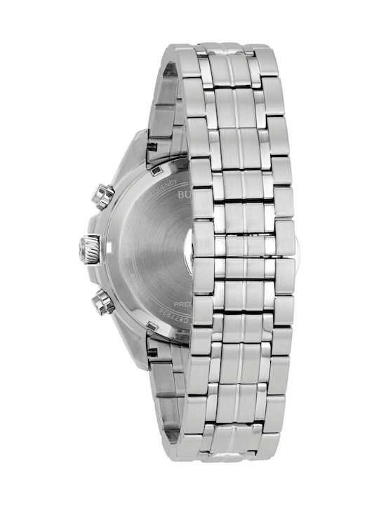 Bulova Precisionist Men's Watch 45mm Chronograph Battery with Silver Metal Bracelet