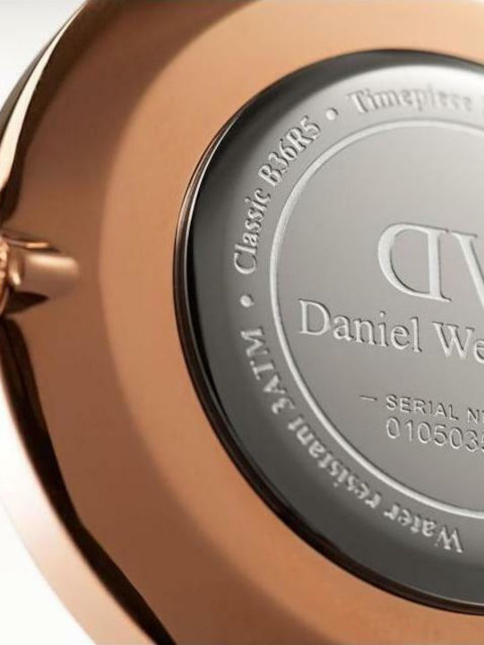 Daniel Wellington Classic Cornwall Ανδρικό Ρολόι 40mm Μπαταρίας με Μαύρο Υφασμάτινο Λουράκι