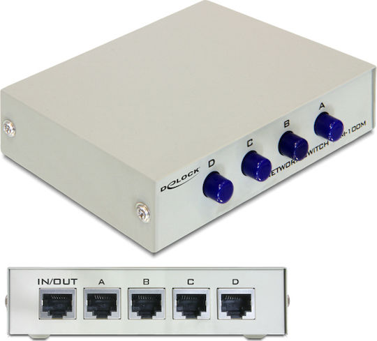 DeLock Ethernet Switch RJ45 10/100 Mb/s 4-Port manual Неуправляем L2 Switch с 4 Портове Ethernet