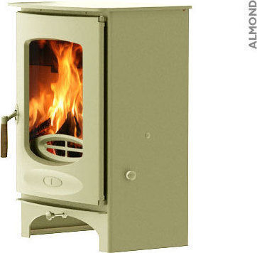 Charnwood C-eight Holzofen Luftheizung Schwarze