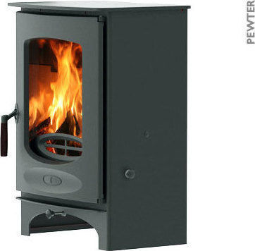 Charnwood C-eight Holzofen Luftheizung Schwarze
