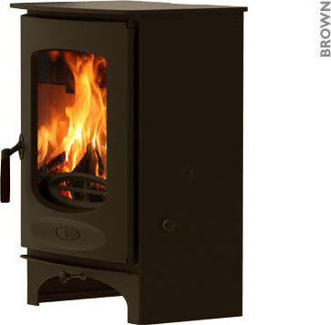 Charnwood C-eight Holzofen Luftheizung Schwarze