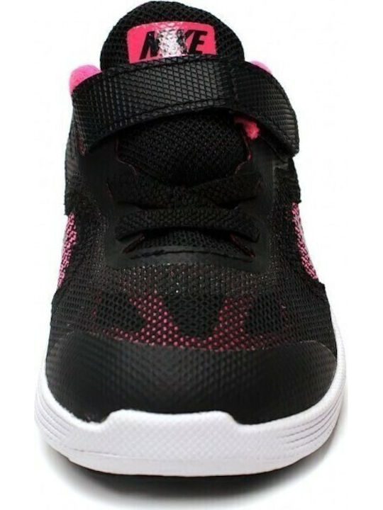 Revolution Revolution 3 I Kids Sports Shoes Running with Hoop & Loop Closure Black
