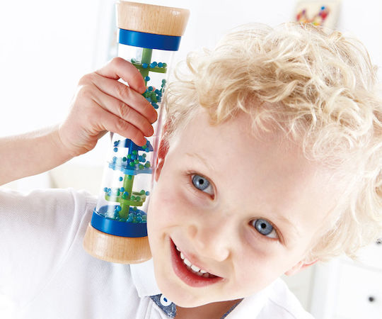 Hape Musical Instrument Early Melodies Beaded Raindrops made of Wood with Sounds for 0++ Months