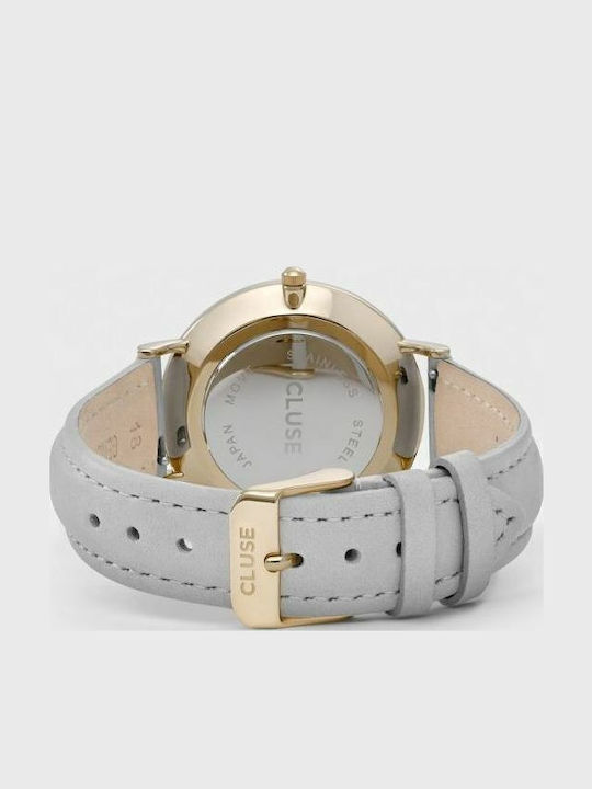 Cluse La Boheme Women's Watch with Gray Leather Strap