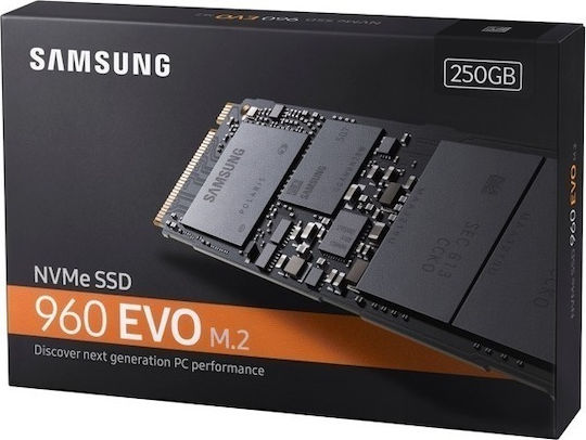 Samsung 960 Evo SSD 250GB τύπου M.2 με σύνδεση PCI Express 3.0 MZ-V6E250BW