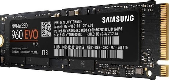 Samsung 960 Evo SSD 1TB M.2 NVMe PCI Express 3.0 MZ-V6E1T0BW