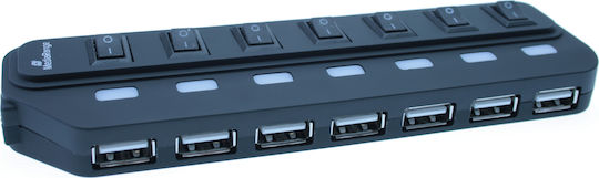 MediaRange 7 Port USB 2.0 Hub with USB-A Connection