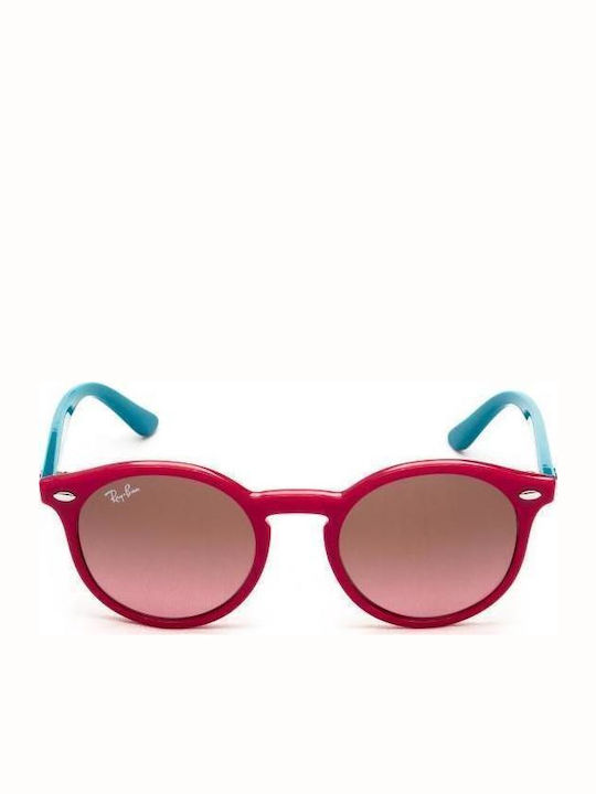 Ray Ban Άθραυστα Στρογγυλά Παιδικά Γυαλιά Ηλίου Κόκκινα