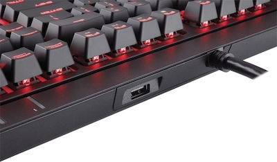 Corsair Strafe Mechanical Cherry MX Blue Gaming- Mechanische Tastatur Volle Größe mit beleuchteten Tasten