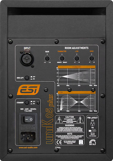 ESI uniK 05+ Ηχείo Studio Monitor 80W (Τεμάχιο) Μαύρο