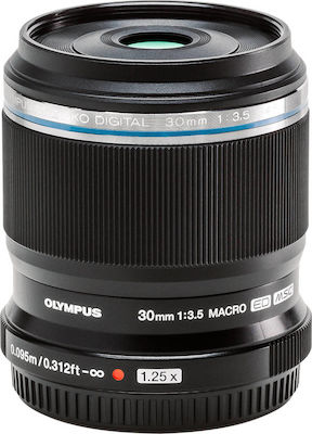 Olympus Crop Camera Lens M.Zuiko Digital ED 30mm 1:3.5 Standard / Macro for Micro Four Thirds (MFT) Mount Black