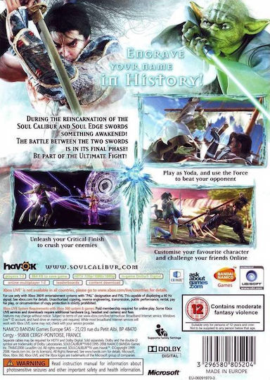 Soulcalibur IV XBOX 360 Игра (Употребявано)