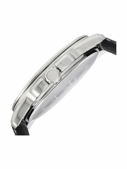 Casio Men's Watch 42mm Battery with Black Leather Strap