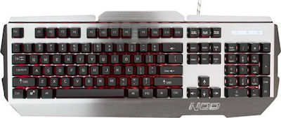 NOD G-KBD-001 Gaming-Tastatur Volle Größe mit beleuchteten Tasten (Englisch US) Silber