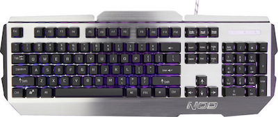 NOD G-KBD-001 Gaming-Tastatur Volle Größe mit beleuchteten Tasten (Englisch US) Silber