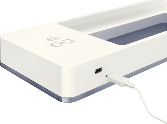Leitz Ασύρματος Φορτιστής (Qi Pad) Λευκός (Leitz WOW Desk Organiser with Inductive Charger)