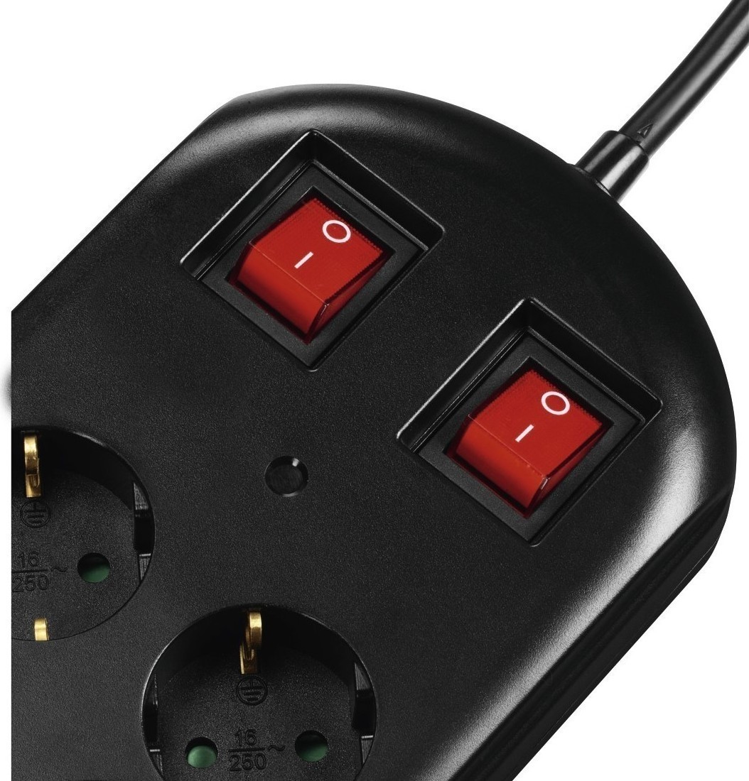HAMA 10way Power Strip 2 Switches 00137252 Skroutz.gr