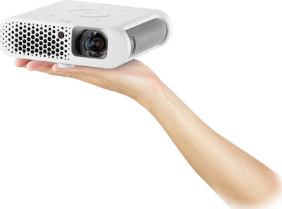 BenQ GS1 Mini 3D Projector HD Λάμπας LED με Wi-Fi και Ενσωματωμένα Ηχεία Λευκός