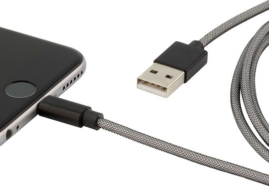 Ansmann Geflochten USB-A zu Lightning Kabel Gray 1m (1700-0045)