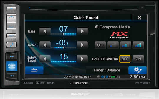 Alpine Auto-Audiosystem 2DIN (Bluetooth/USB/AUX/WiFi/GPS/Apple-Carplay/Android-Auto) mit Touchscreen 6.1"