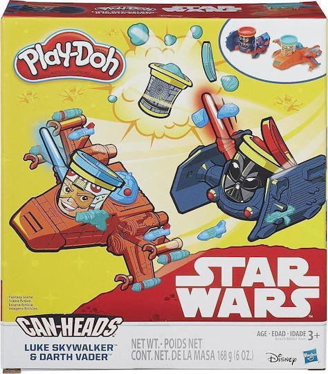 Hasbro Плей-Доу Пластелини - Игра Star Wars Can-Heads Luke Skywalker & Dart за 3+ Години