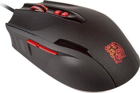 Thermaltake Black FP Геймърска Мишка 5700 DPI Черен