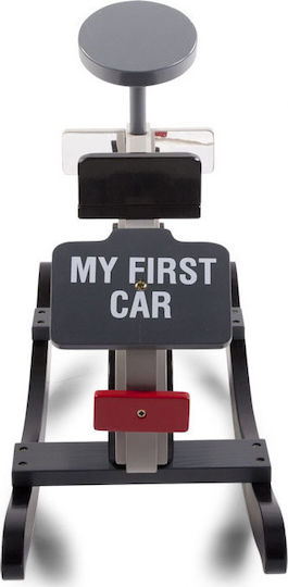 Childhome My First Car Wooden Rocking Toy Car for 24+ months with Max Load Capacity 25kg Gray