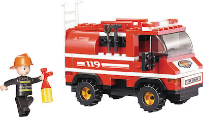 Sluban Tocuri Fire: Mini Fire Truck pentru 6+ ani 133buc