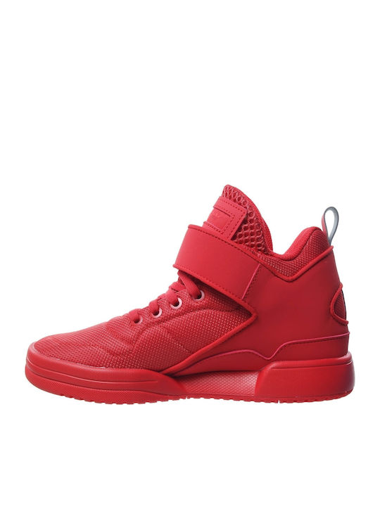 Adidas Παιδικά Sneakers High Scarpe Ragazzo Veritas X K με Σκρατς Κόκκινα